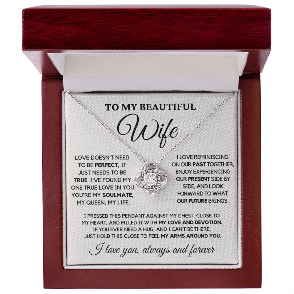 To My Beautiful Wife, Necklace gift for her, Valentine's day, Birthday present, Anniversary